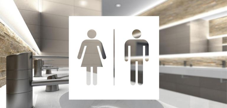 washroom hygiene washroom sign to show femal or male toilet